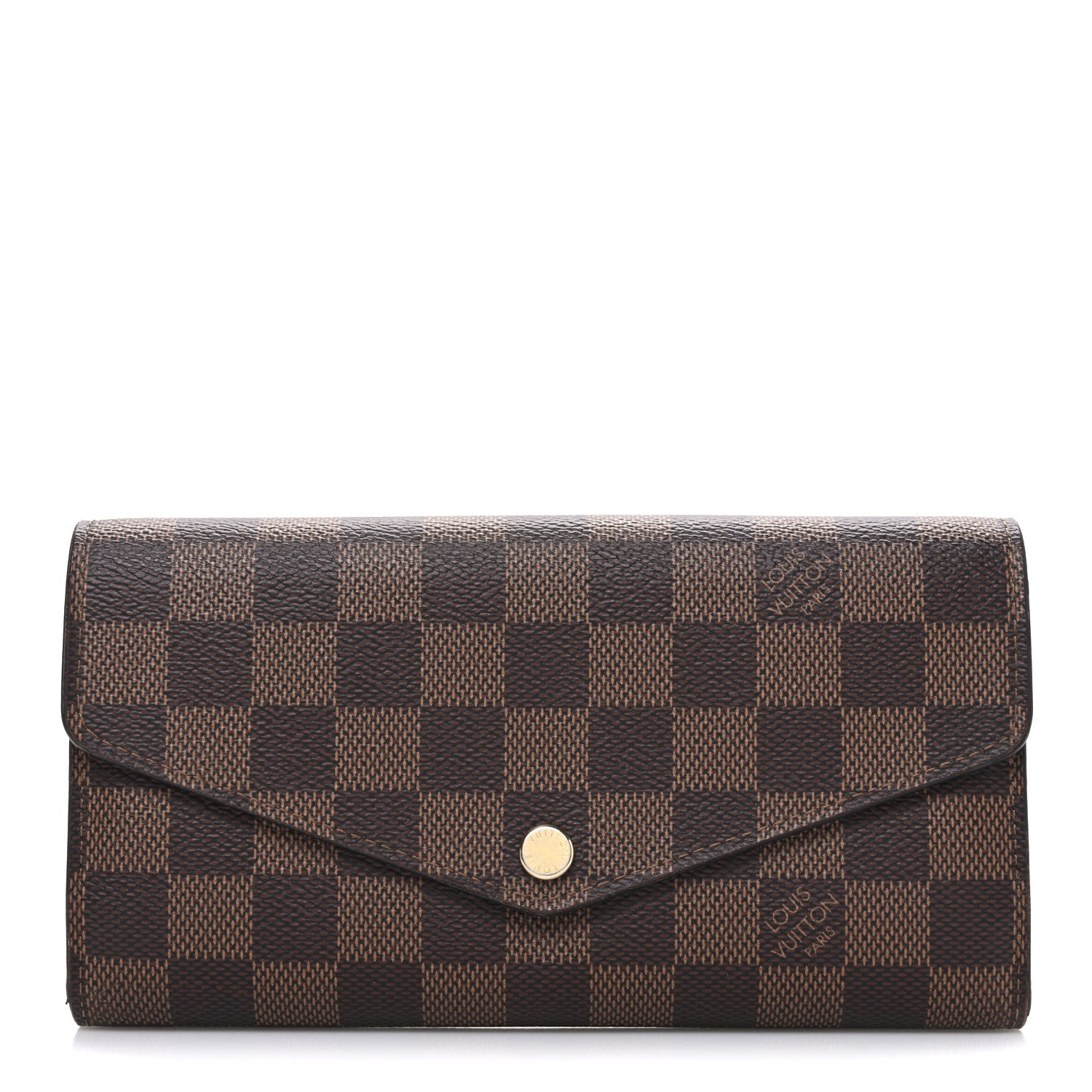 Louis Vuitton Damier Ebene Sarah Wallet NM Rose Ballerine 1 of 6