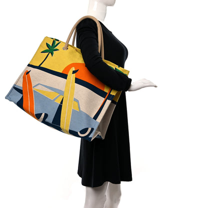 Hermes Canvas Apres la Vague Beach Bag 2 of 9
