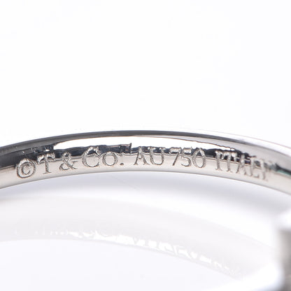 Tiffany 18K White Gold Diamond T Wire Ring 53 6.5 3 of 6