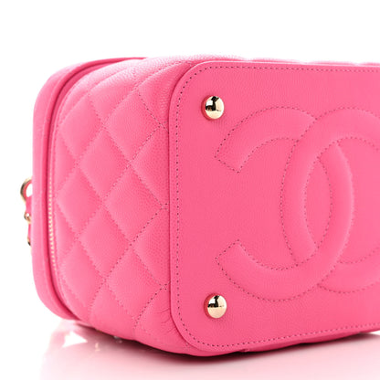Chanel Caviar Quilted Small CC Vanity Case Rose 9 of 12
