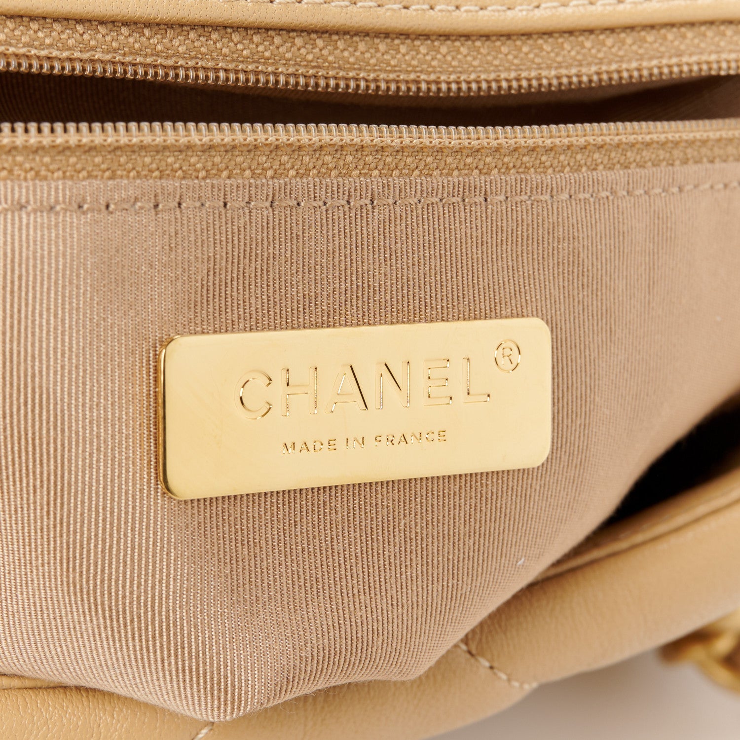 Chanel Lambskin Quilted Medium Chanel 19 Flap Beige 6 of 11