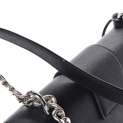 Prada Saffiano Pattina Crossbody Bag Black 9 of 9