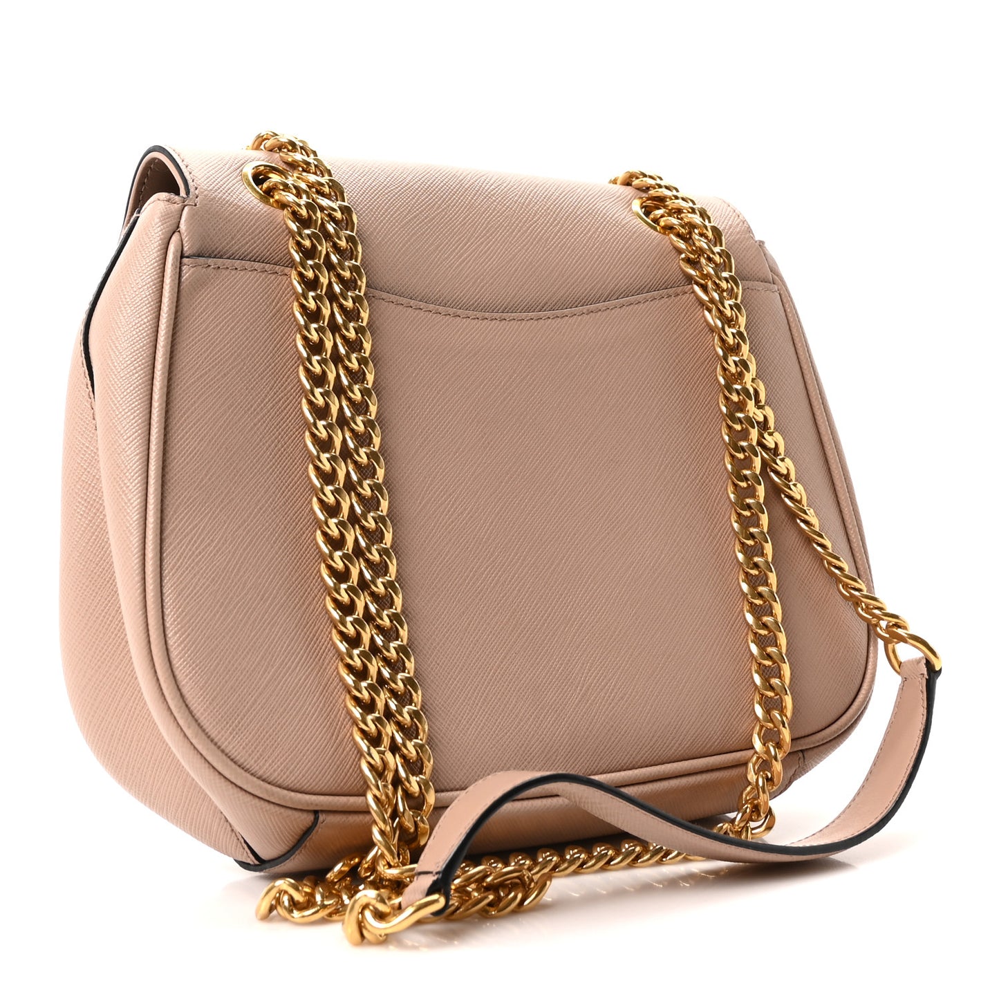 Saffiano Flap Shoulder Bag Cipria