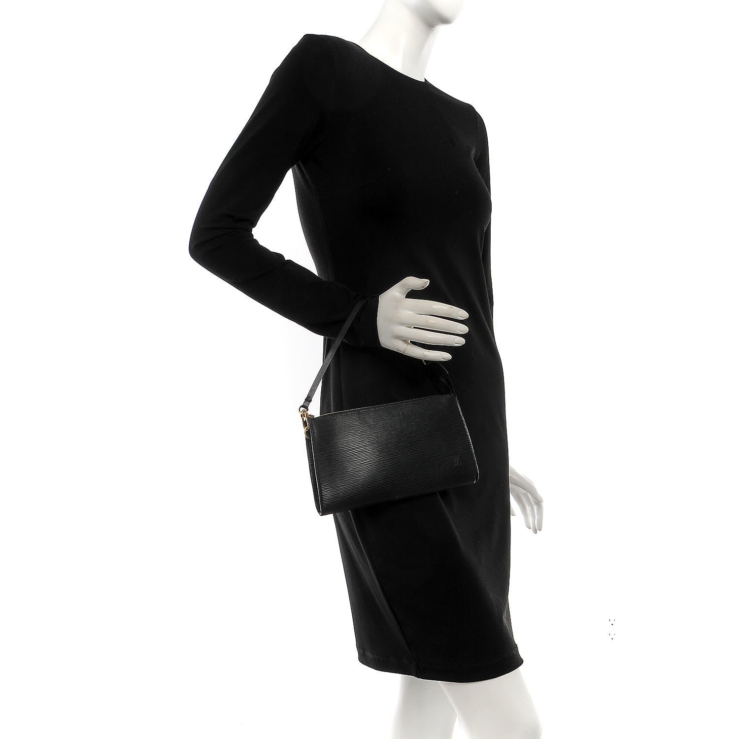Louis Vuitton Epi Pochette Accessories 24 Black 2 of 12