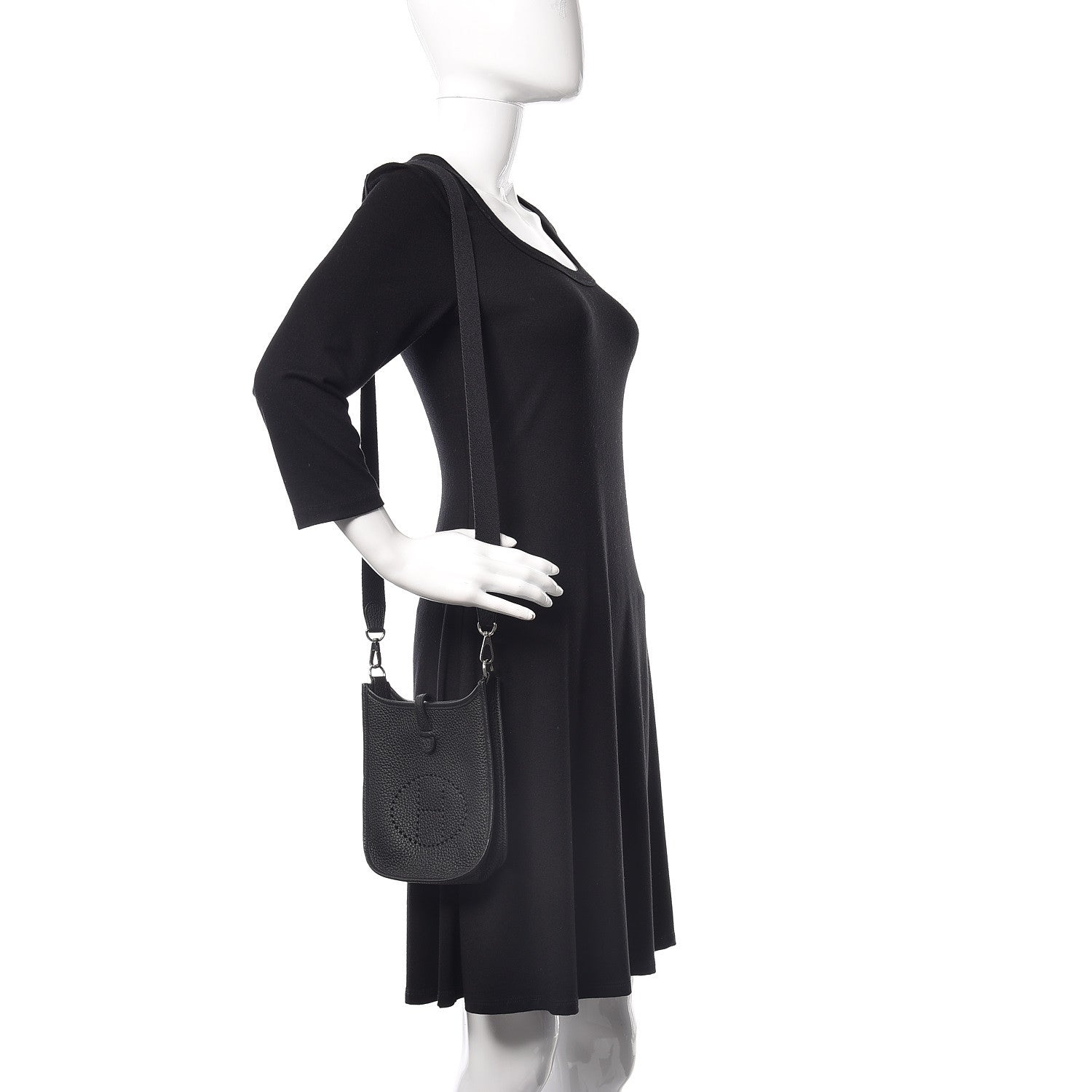 Hermes Taurillon Clemence Evelyne TPM Black 2 of 10
