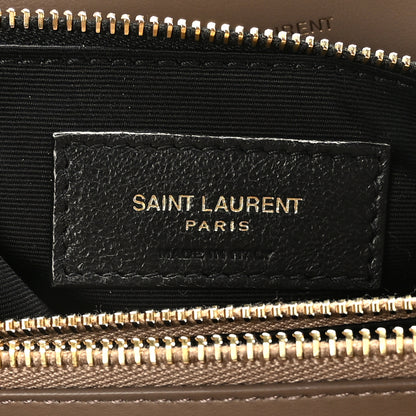 Saint Laurent Calfskin Y Quilted Monogram Medium Loulou Chain Satchel Taupe 6 of 9