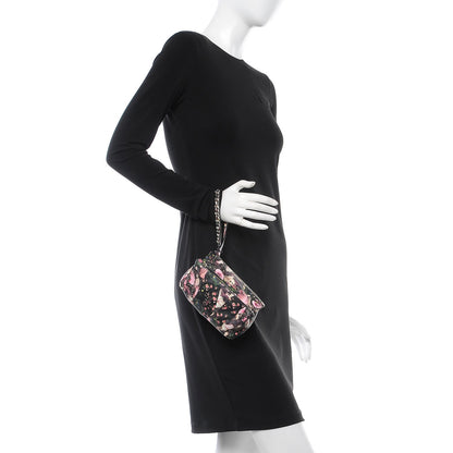 Givenchy Lambskin Roses Camouflage Print Pandora Wristlet Black 2 of 7