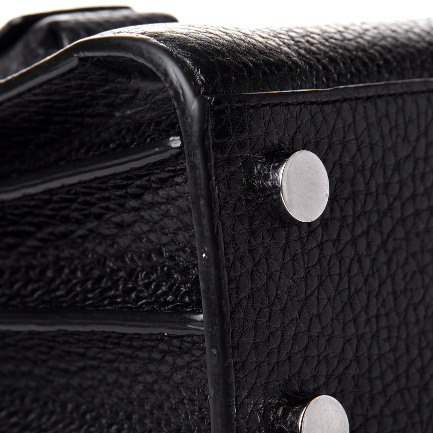 Grained Calfskin Nano Sac De Jour Black