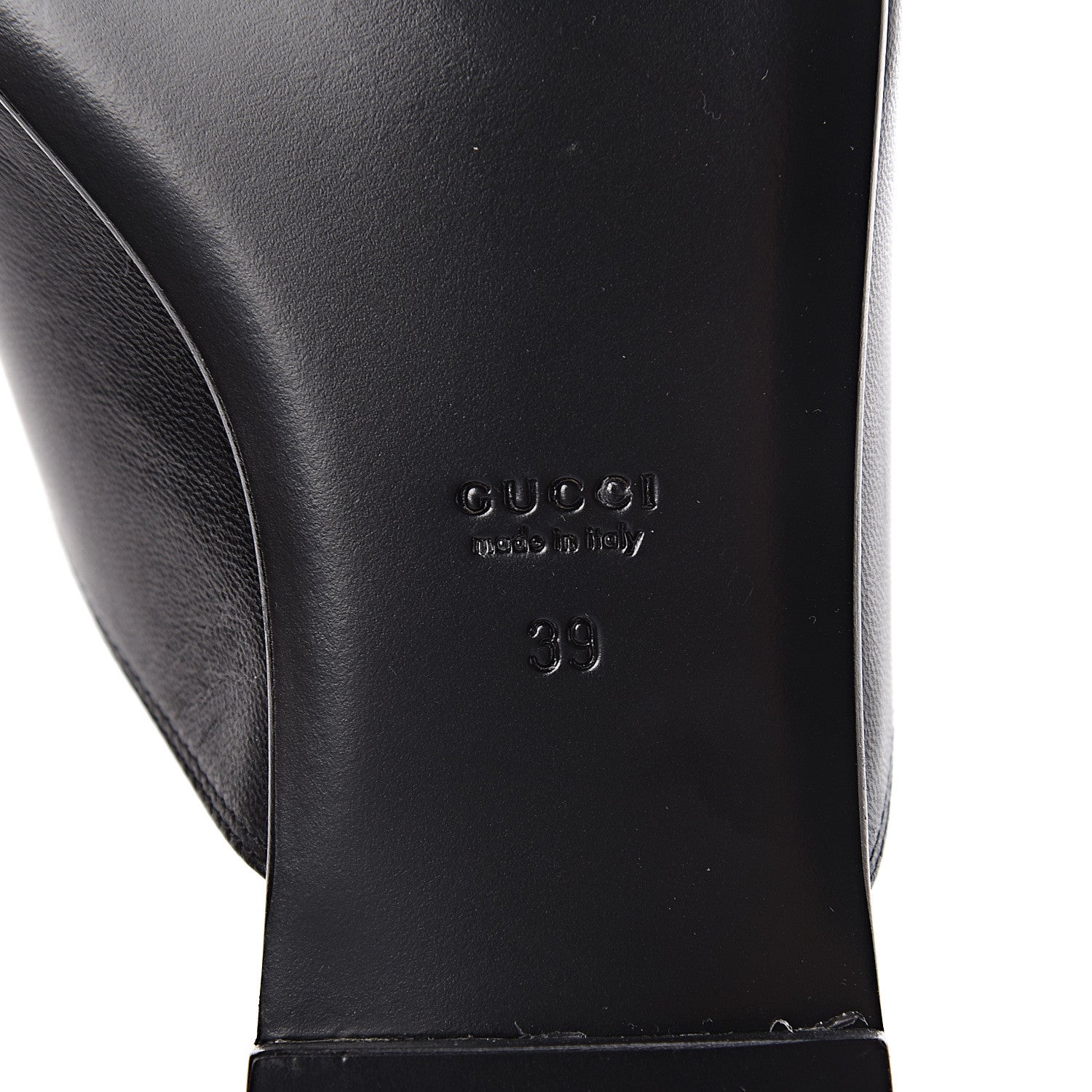 Gucci Malaga Kid Horsebit Slide Sandals 39 Black 6 of 8