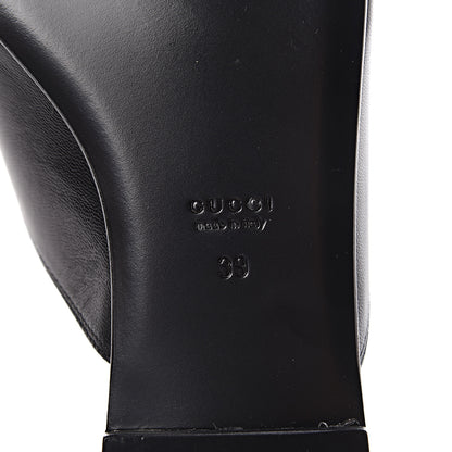 Gucci Malaga Kid Horsebit Slide Sandals 39 Black 6 of 8