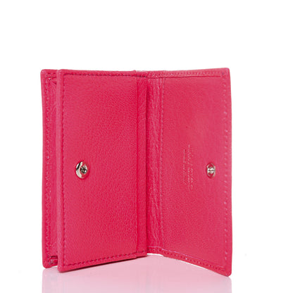 Jimmy Choo Fluorescent Calfskin Star Studded Nello Card Holder Shocking Pink 5 of 8
