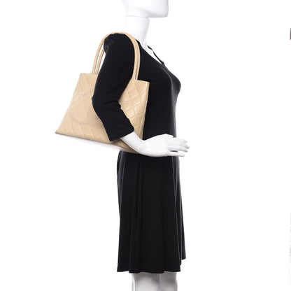 Chanel Lambskin Quilted Medallion Tote Light Beige 2 of 14
