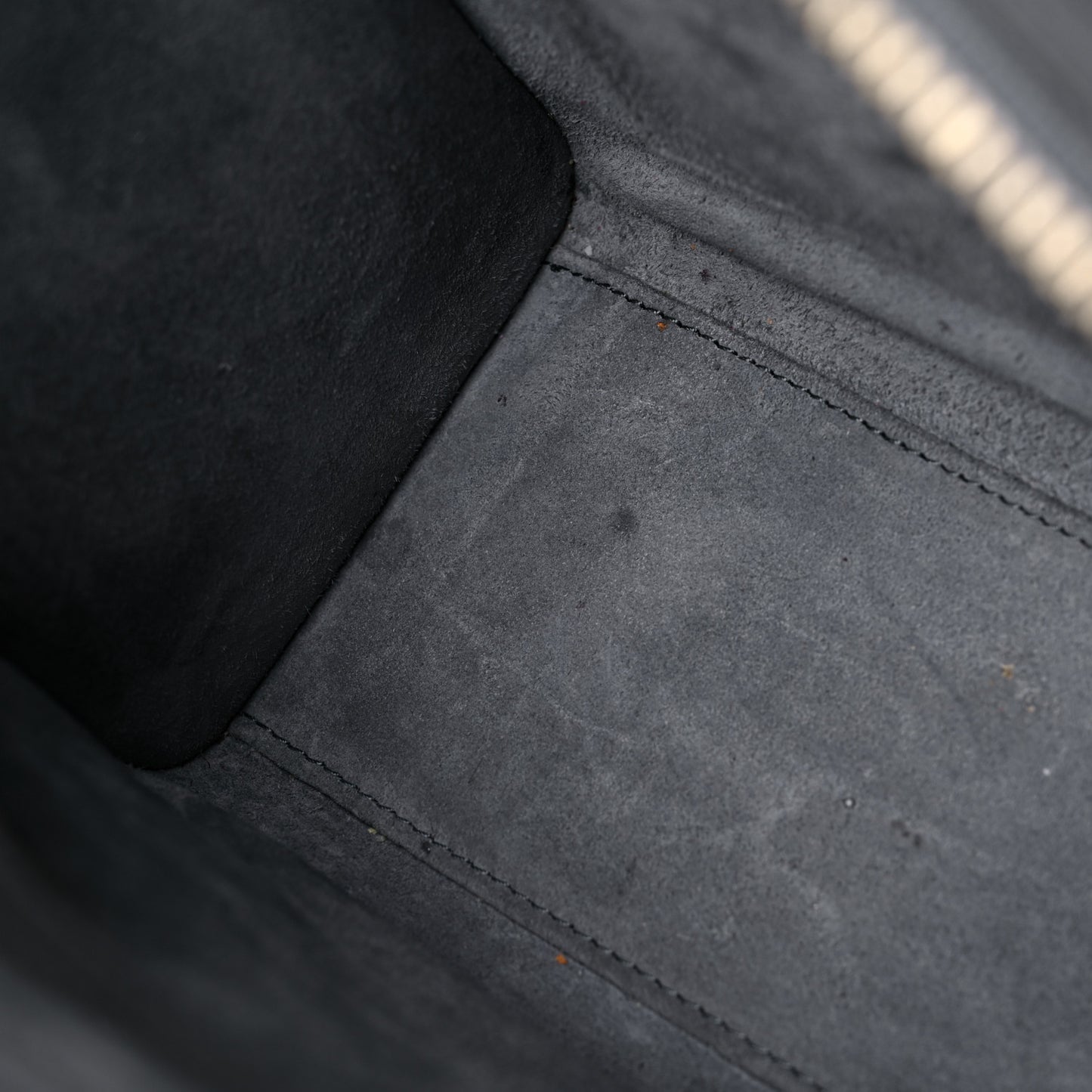 Drummed Calfskin Nano Luggage Kohl