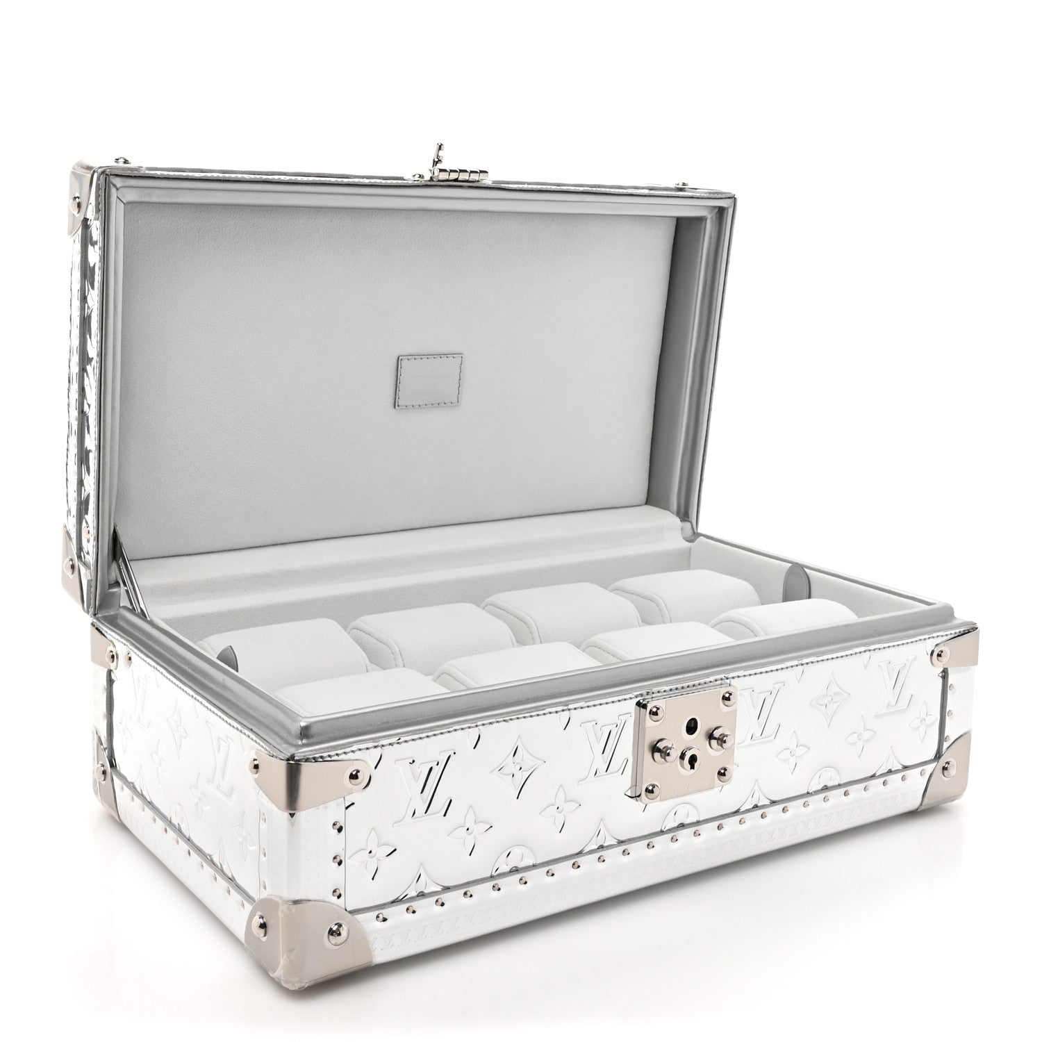 Louis Vuitton Monogram Miroir Coffret 8 Watch Case Silver 5 of 11