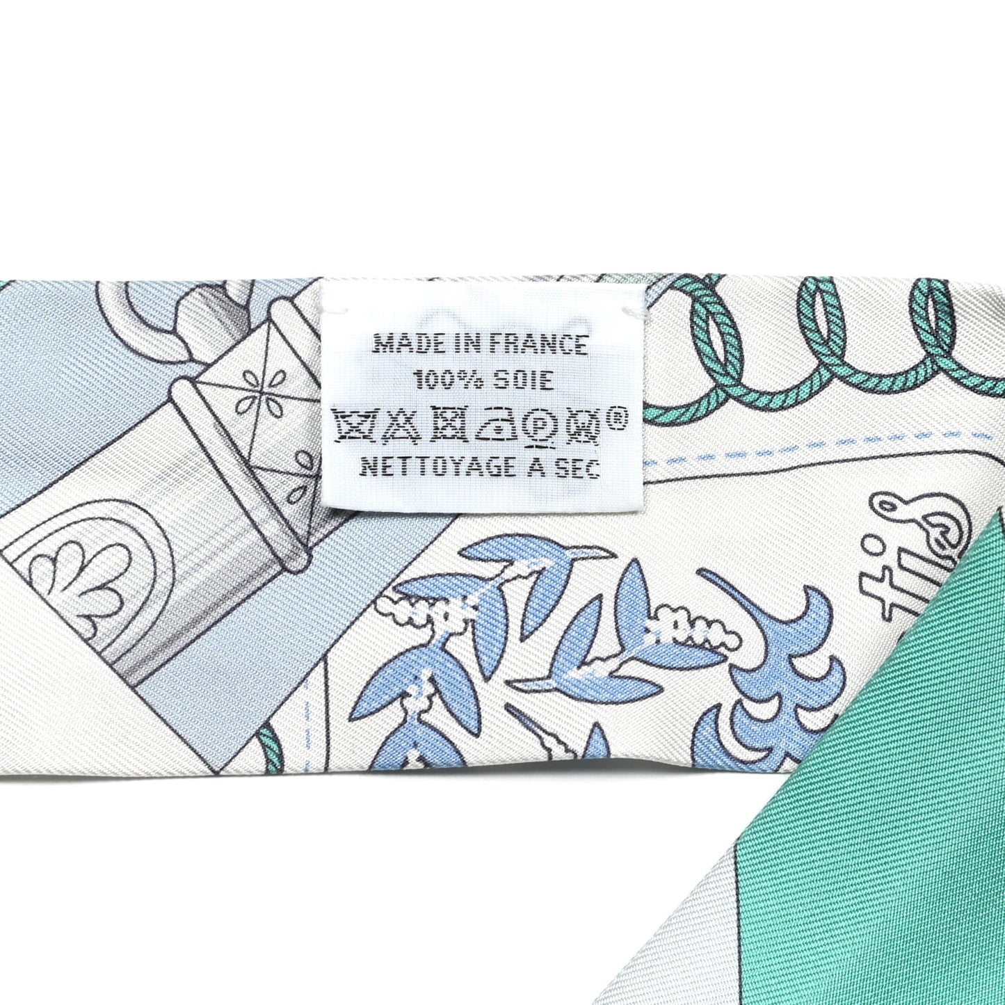 Silk Cliquetis Twilly Ciel White Menthol