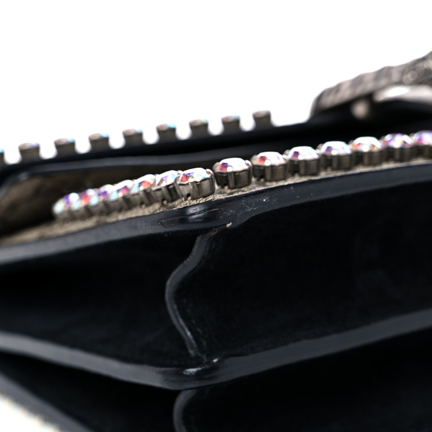 Gucci GG Supreme Monogram Crystal Small Dionysus Shoulder Bag Black 8 of 18