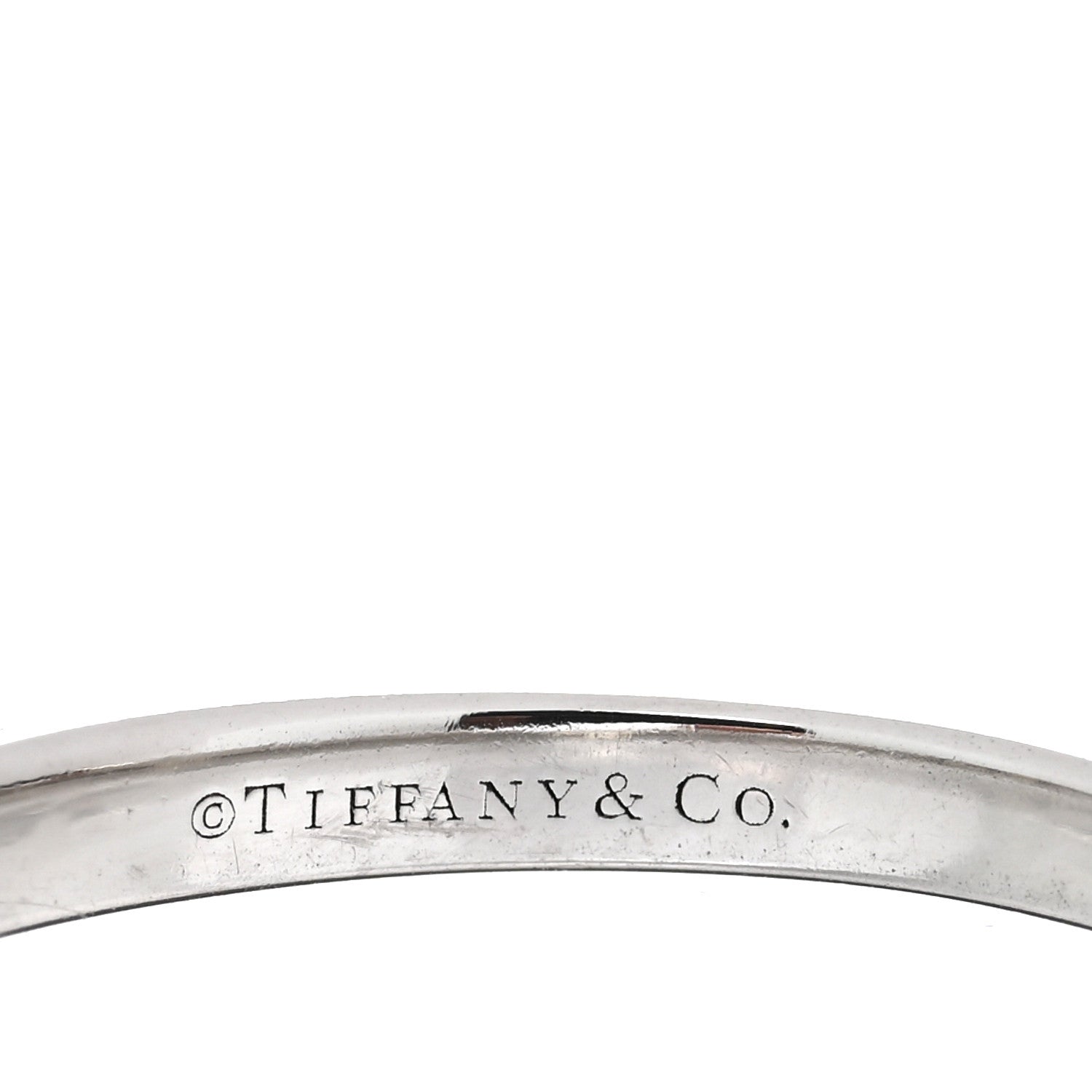 Tiffany Platinum Diamond .27ct 2.2mm Half Circle Embrace Band Ring 52 6 4 of 5