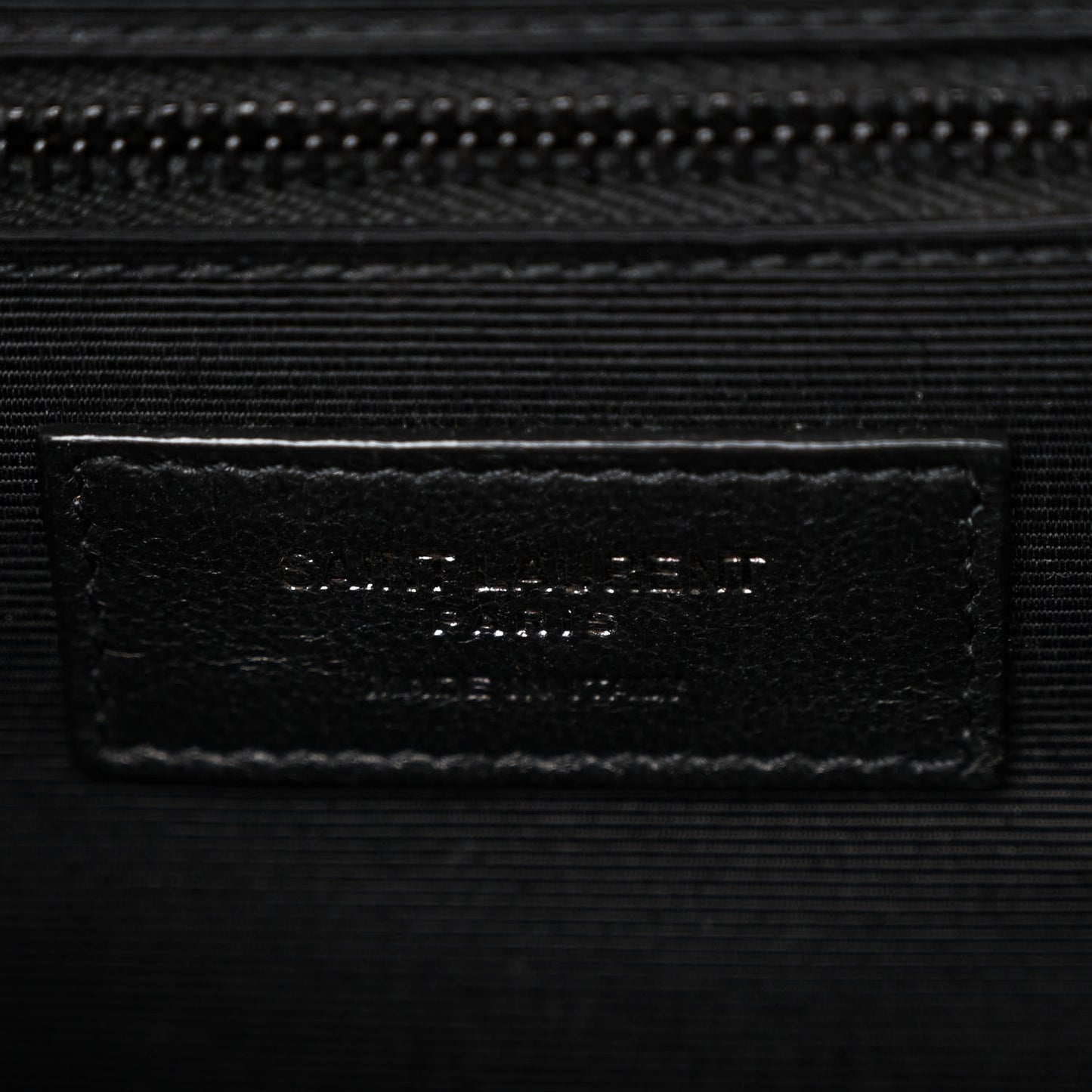 Grain De Poudre Textured Mixed Matelasse Triquilt Medium Monogram Monochrome Satchel Black
