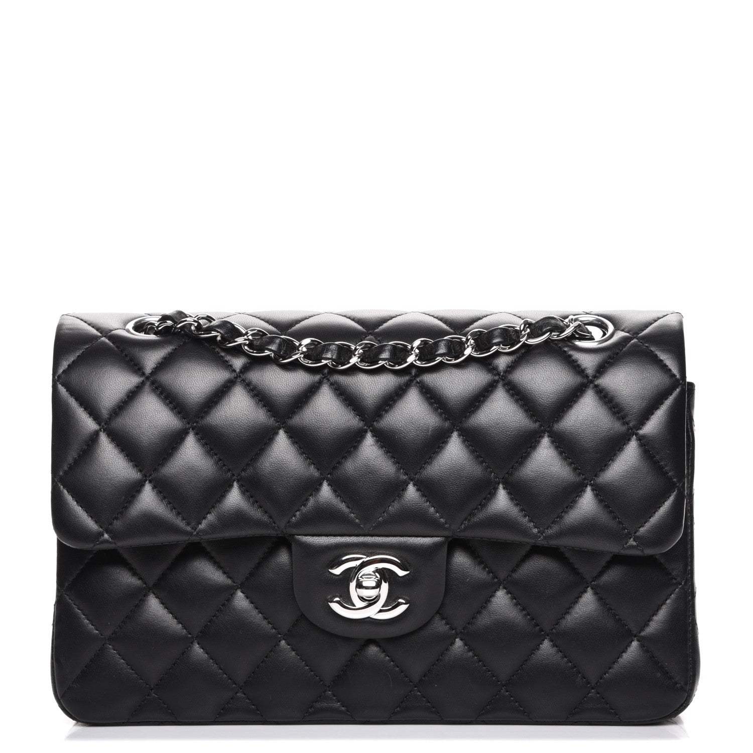 Chanel Lambskin Quilted Small Double Flap Black 1 of 7