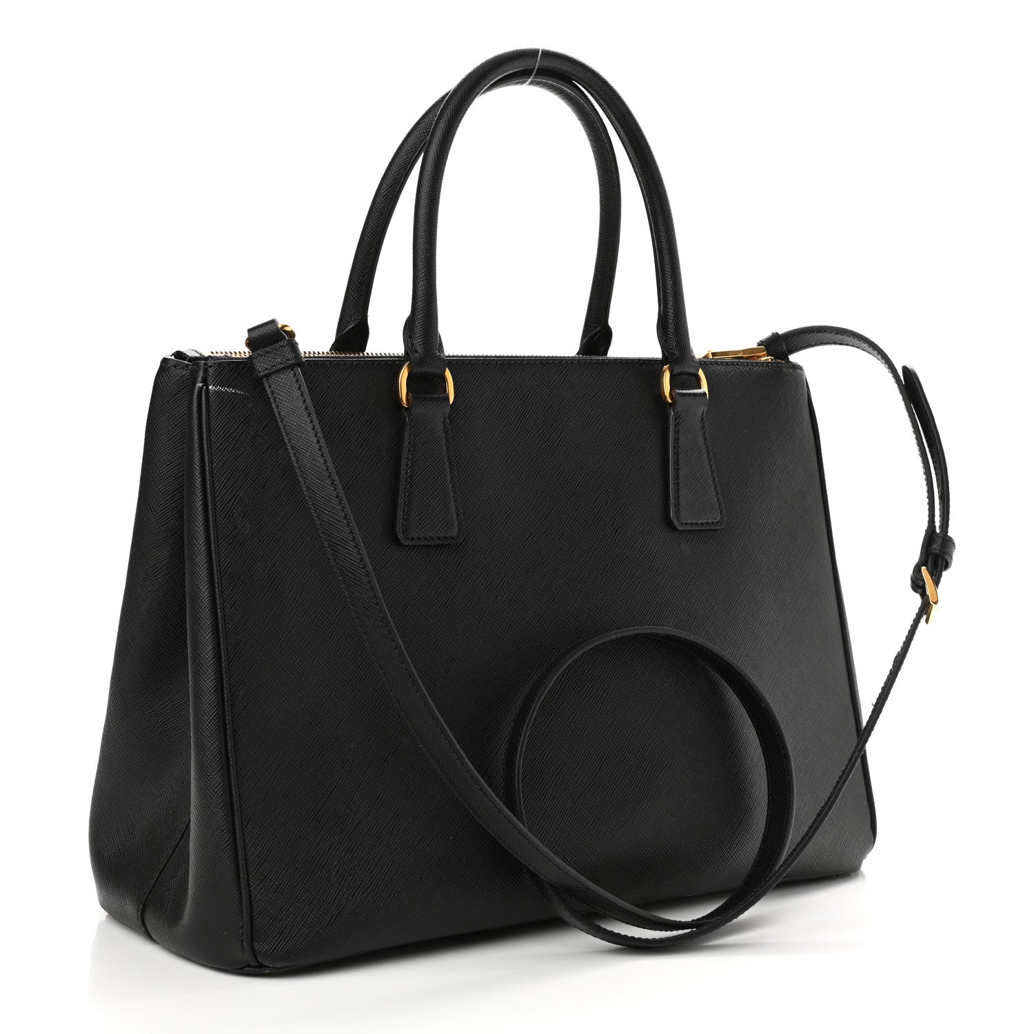Prada Saffiano Lux Large Galleria Double Zip Tote Black 3 of 19