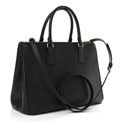 Prada Saffiano Lux Large Galleria Double Zip Tote Black 3 of 19