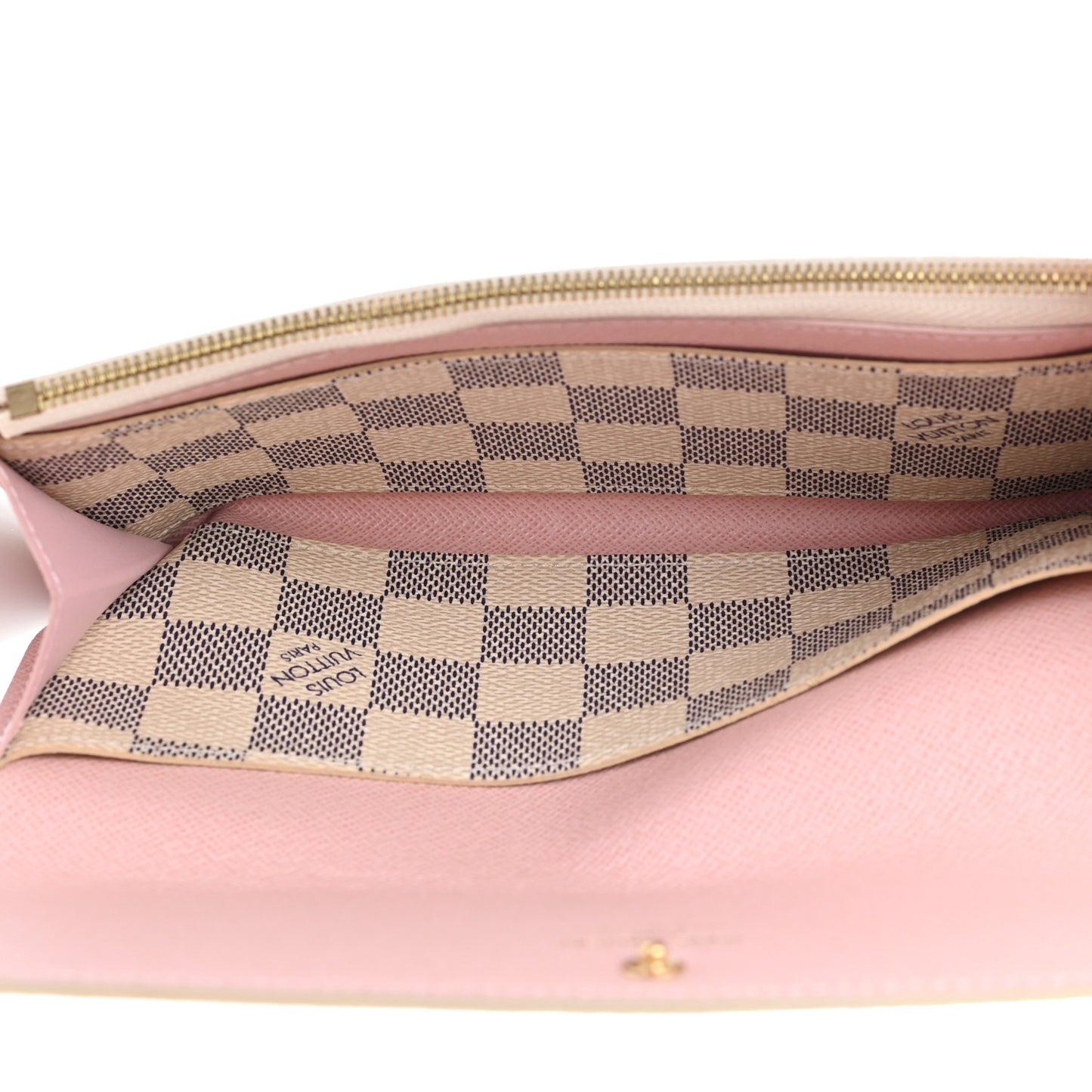 Damier Azur Emilie Wallet Rose Ballerine