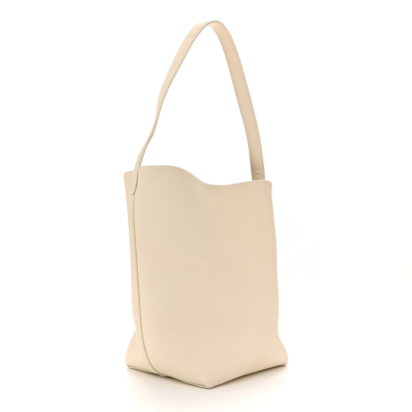 Grained Calfskin Medium N/S Park Tote Ivory