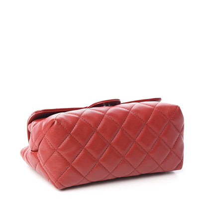 Chanel Lambskin Quilted Flap Cosmetic Case Red 3 of 6