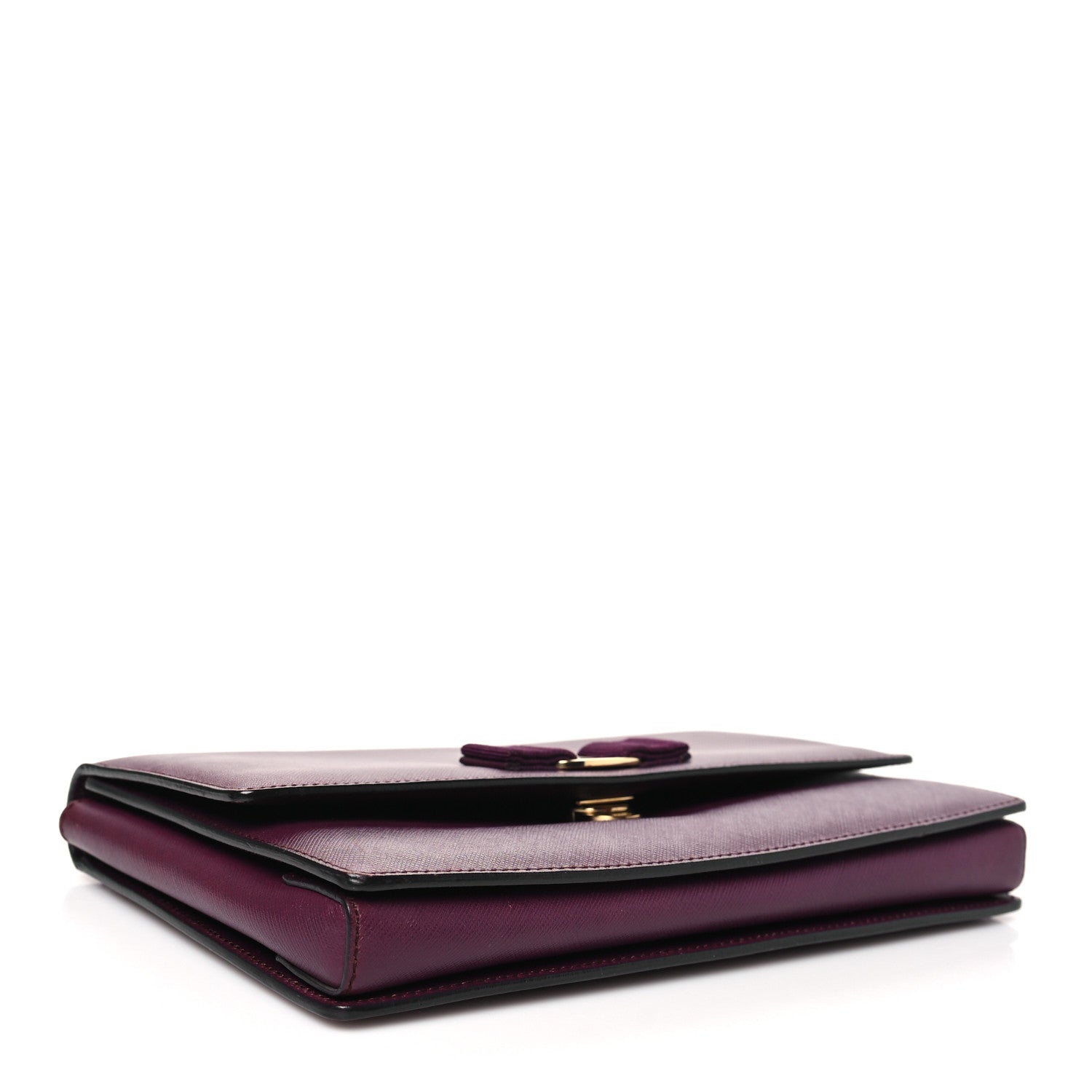 Salvatore Ferragamo Calfskin Vara Bow Chain Flap Crossbody Burgundy 4 of 11