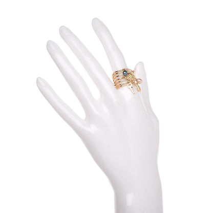 Louis Vuitton 18K Yellow Gold Freshwater Pearl Monogram Charm Ring 54 6.75 2 of 5