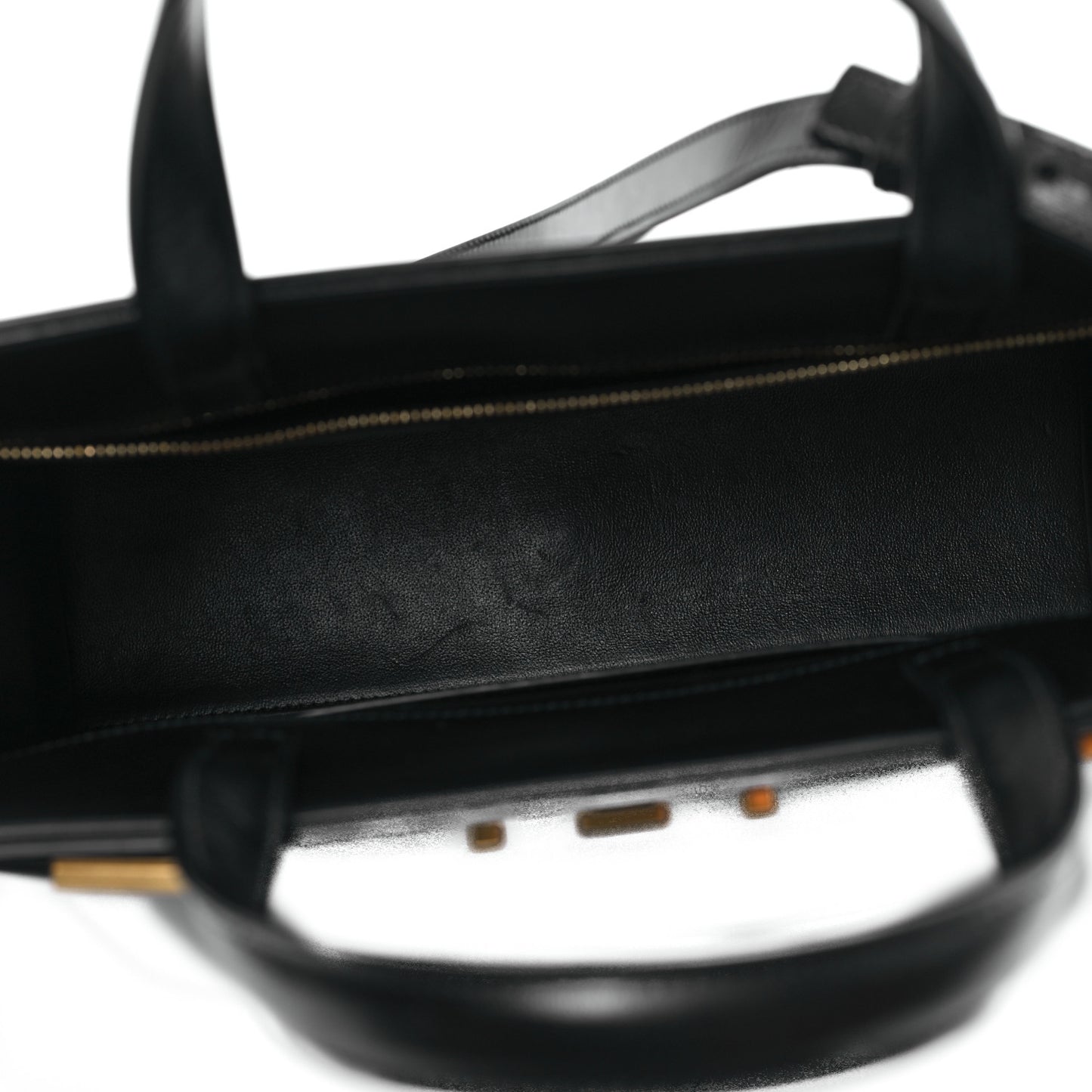 Calfskin Small Manhattan Shopper Tote Black