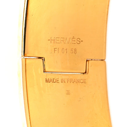 Hermes Enamel Wide Clic Clac H Bracelet GM White 5 of 5