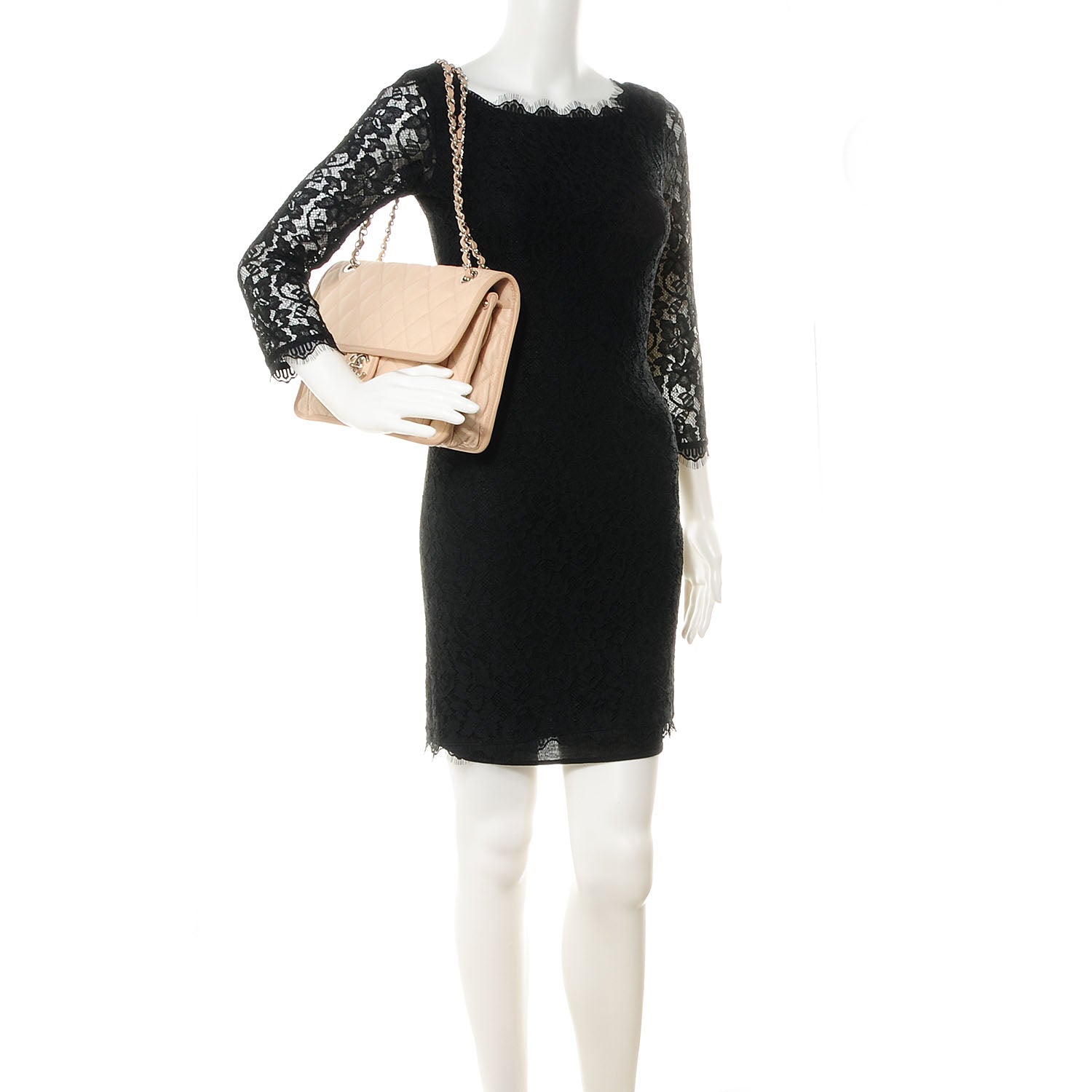 Chanel Caviar French Riviera Large Flap Beige 2 of 8