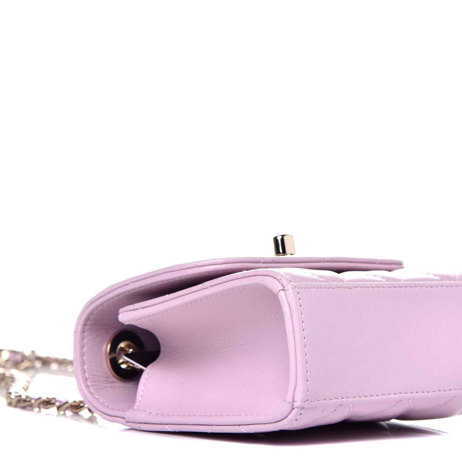 Chanel Lambskin Quilted Mini Trendy CC Clutch With Chain Light Pink 9 of 10