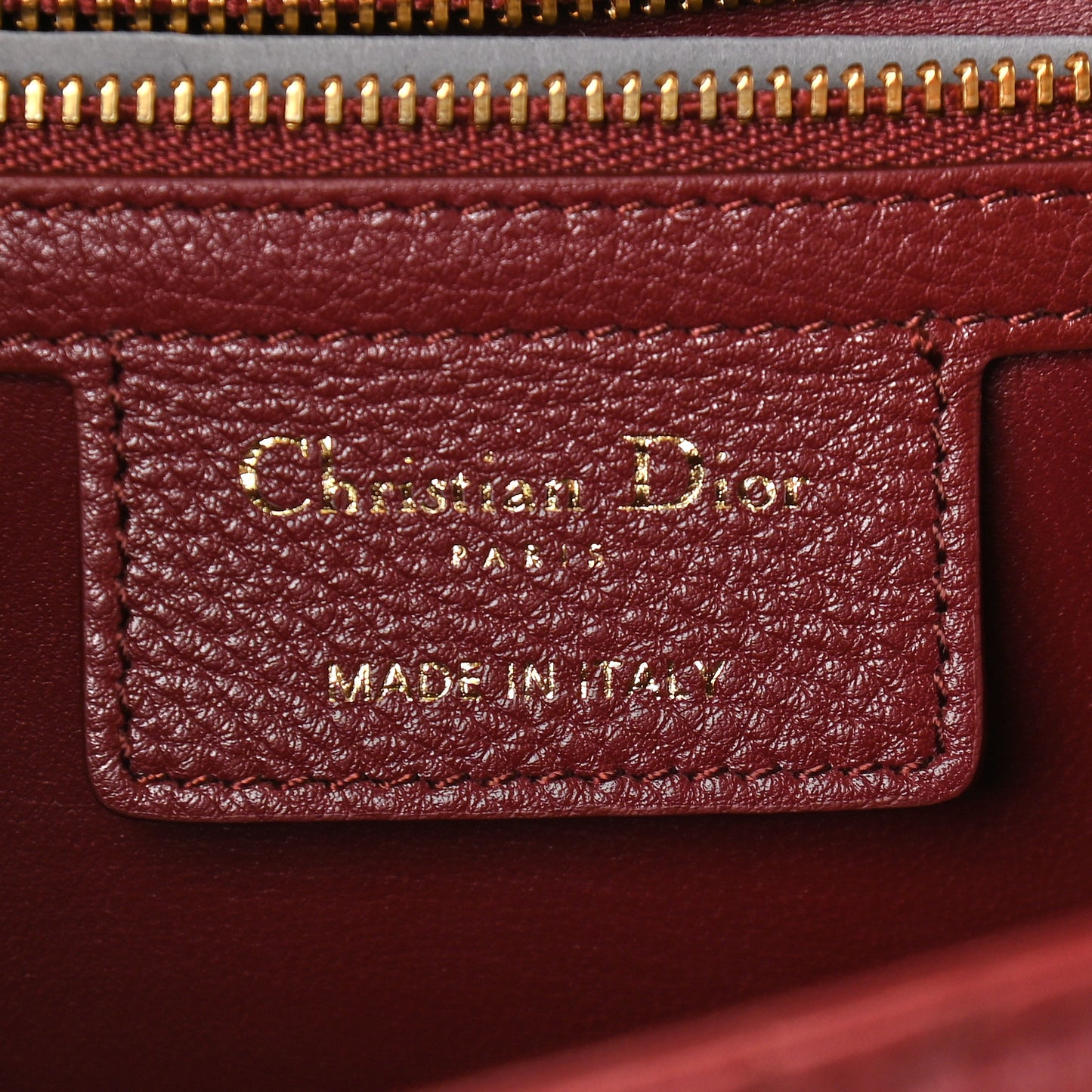Calfskin Cannage Medium Caro Bag Brick Red