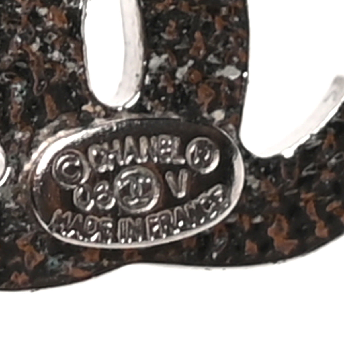 Chanel Crystal CC Earrings Silver 9 of 12