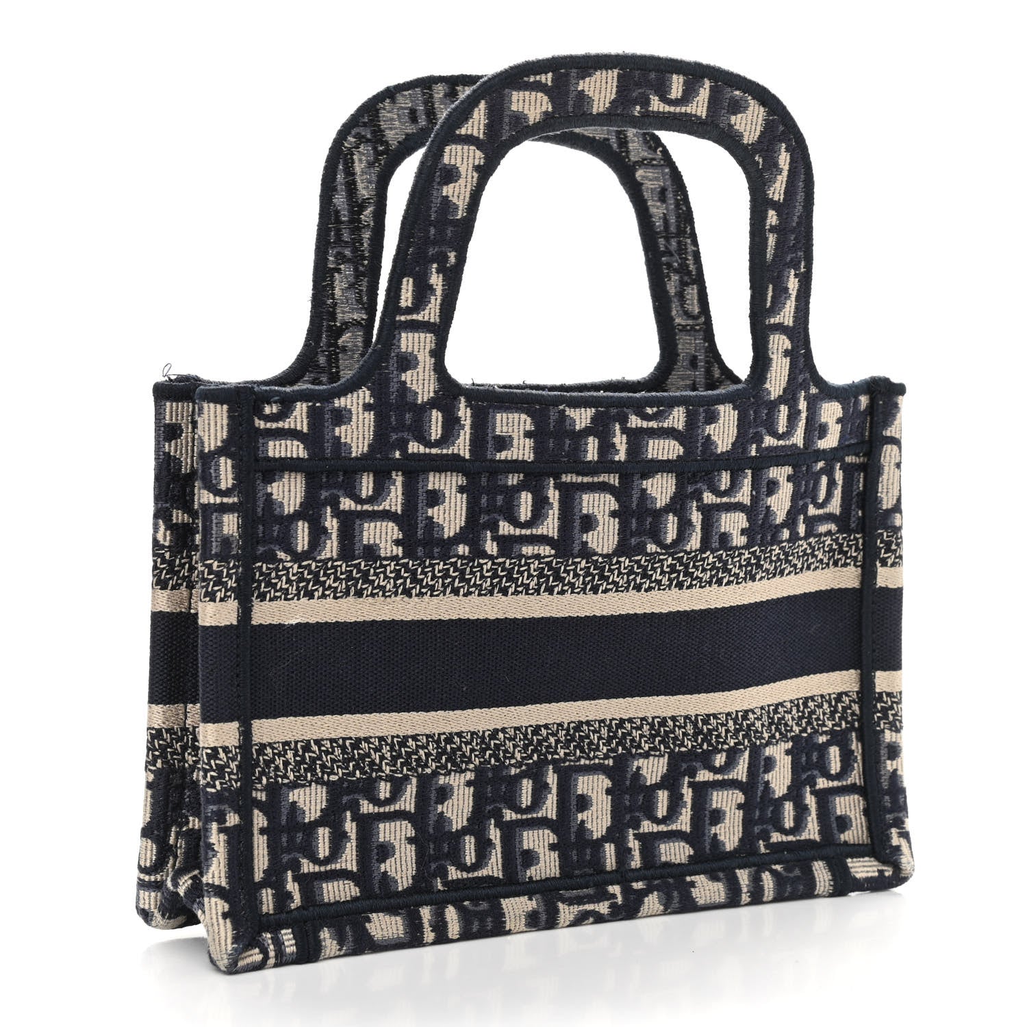 Christian Dior Oblique Mini Book Tote Blue Multicolor 3 of 13
