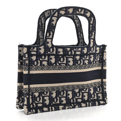 Christian Dior Oblique Mini Book Tote Blue Multicolor 3 of 13