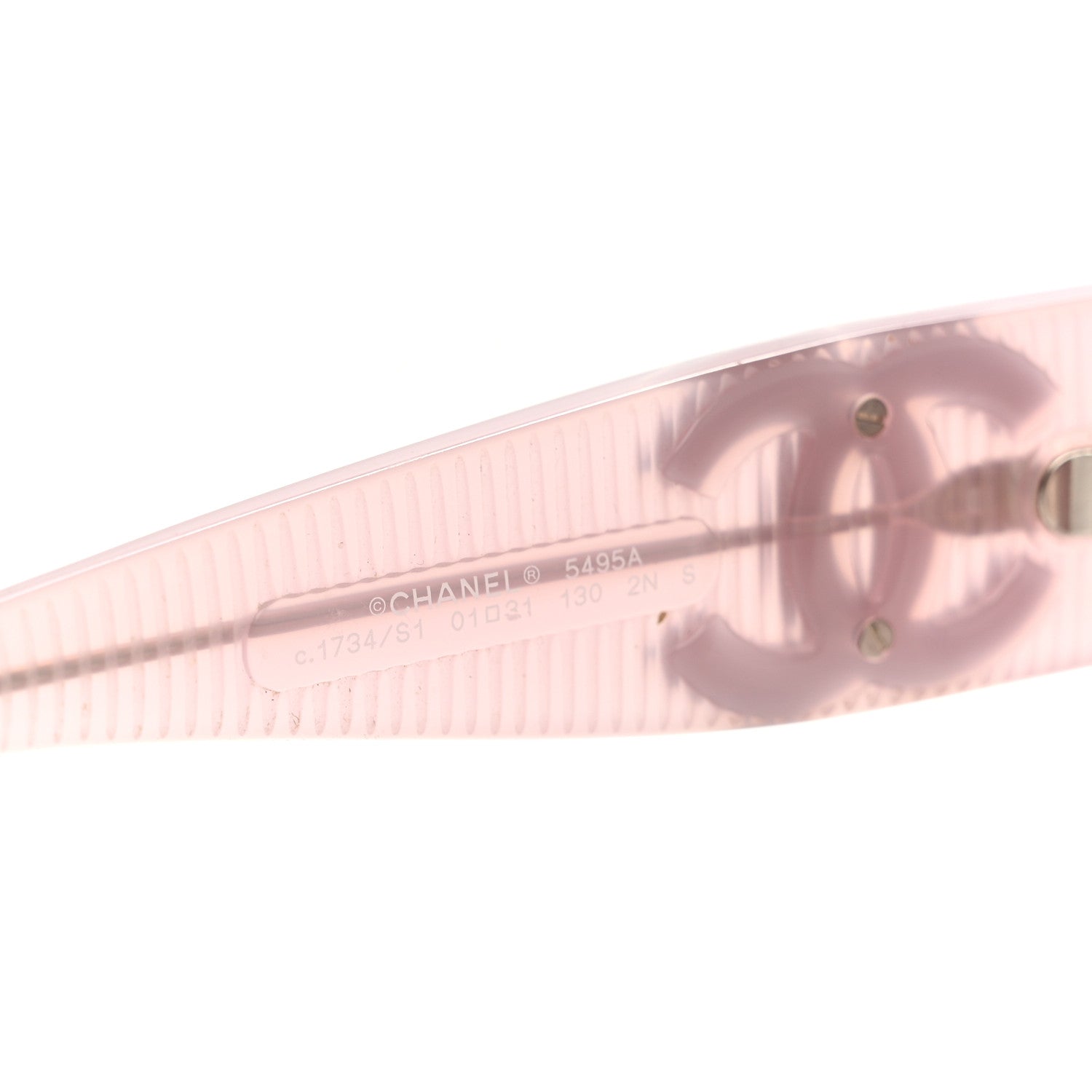 Chanel Acetate Shield Sunglasses 5495A Light Pink 5 of 10