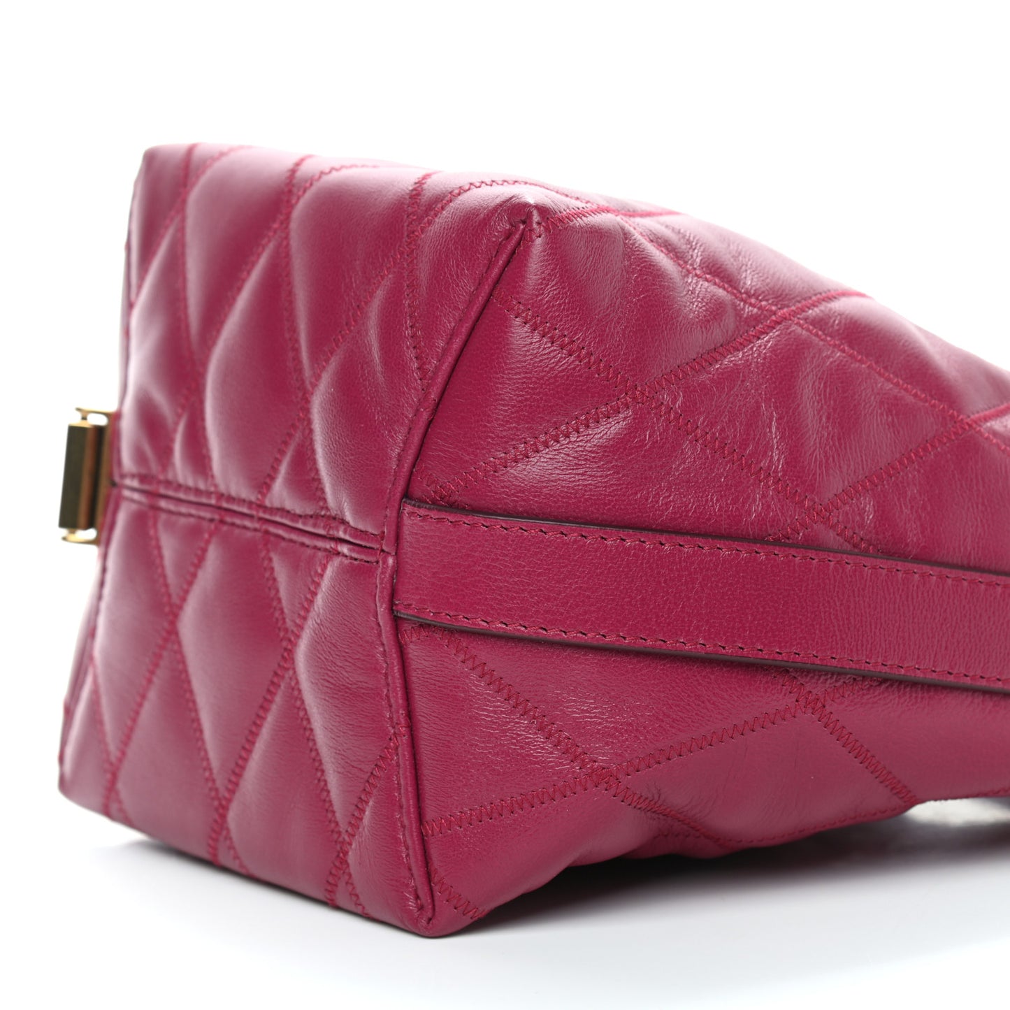 Lambskin Quilted Mini GV Bucket Bag Orchid Purple