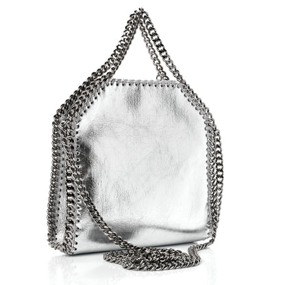 Stella McCartney Metallic Eco Alter Nappa Tiny Falabella Tote Silver 3 of 9