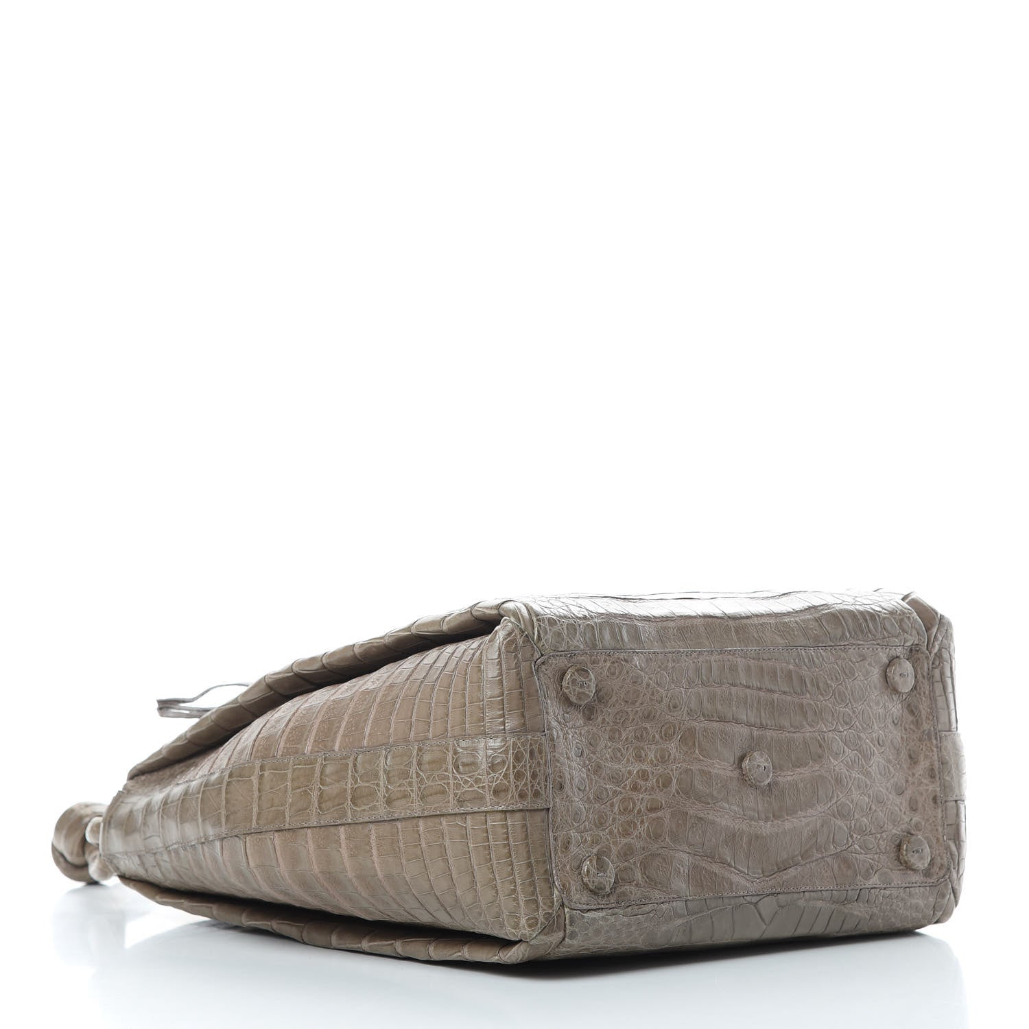 Nancy Gonzalez Crocodile Shoulder Bag Taupe 4 of 11