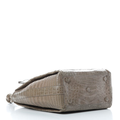 Nancy Gonzalez Crocodile Shoulder Bag Taupe 4 of 11