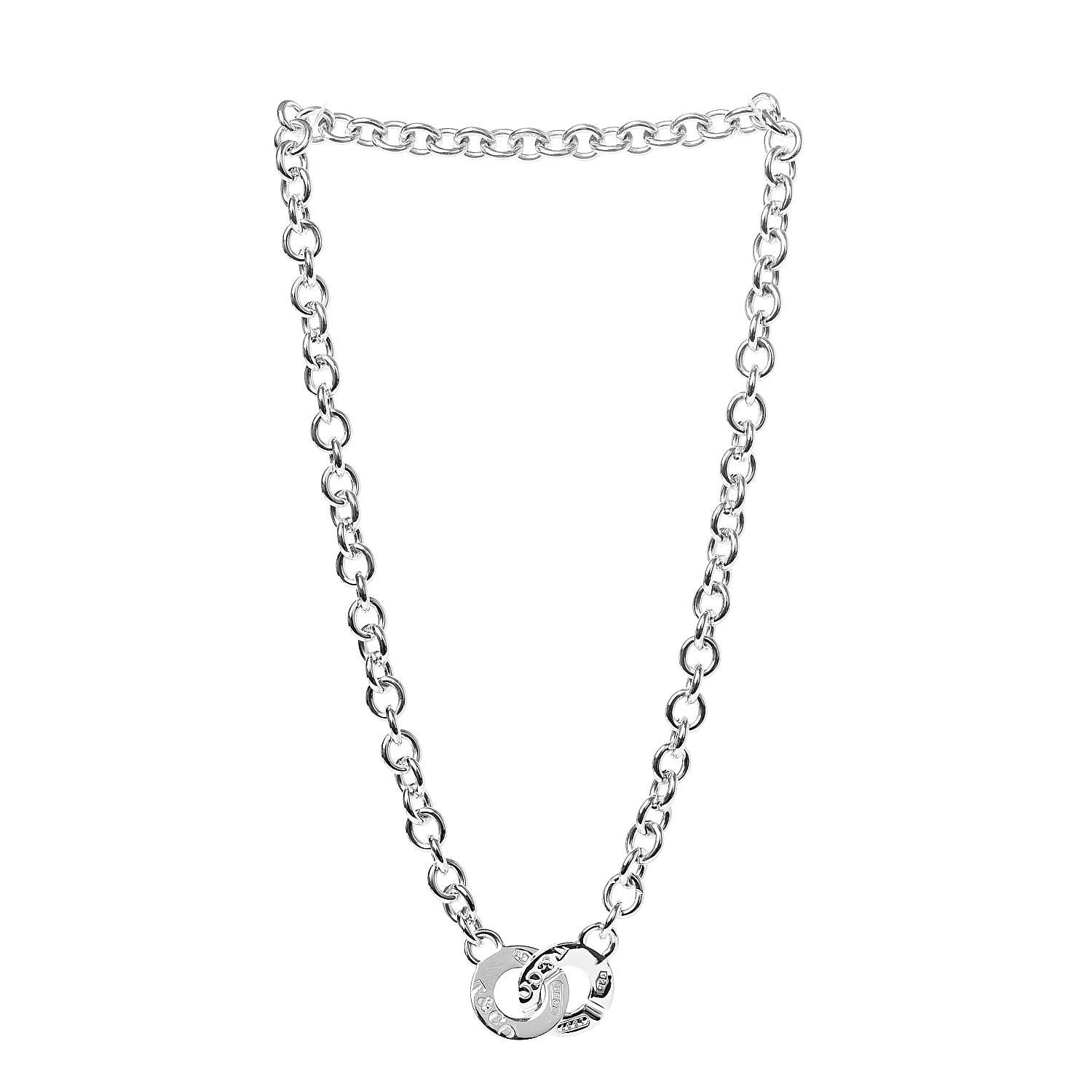 Tiffany Sterling Silver 1837 Circle Clasp Necklace 3 of 4