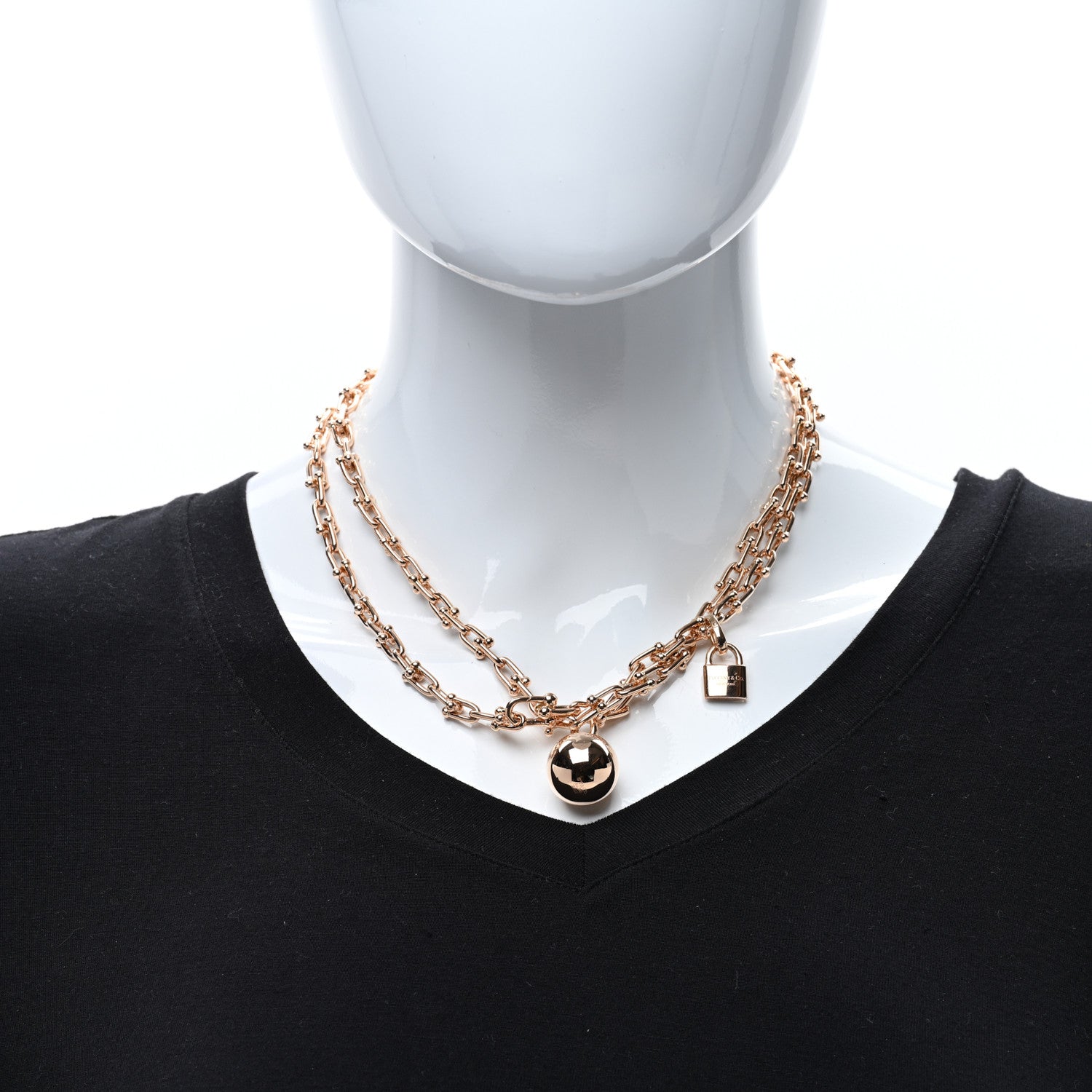 Tiffany 18K Rose Gold HardWear Wrap Necklace 2 of 4