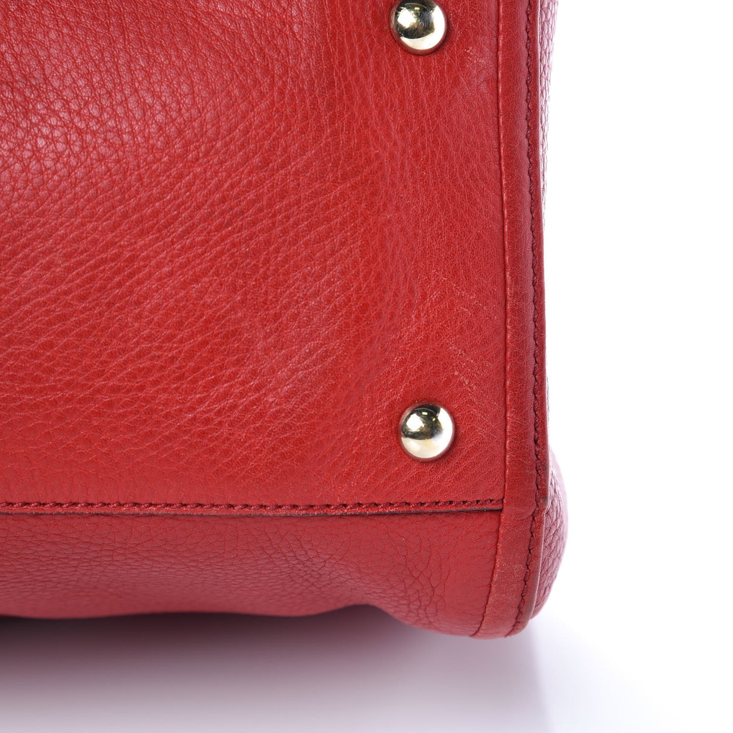 Pebbled Calfskin Medium Soho Shoulder Bag Red