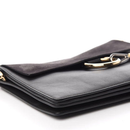 Chloe Calfskin Suede Medium Faye Shoulder Bag Carbon Grey 7 of 8