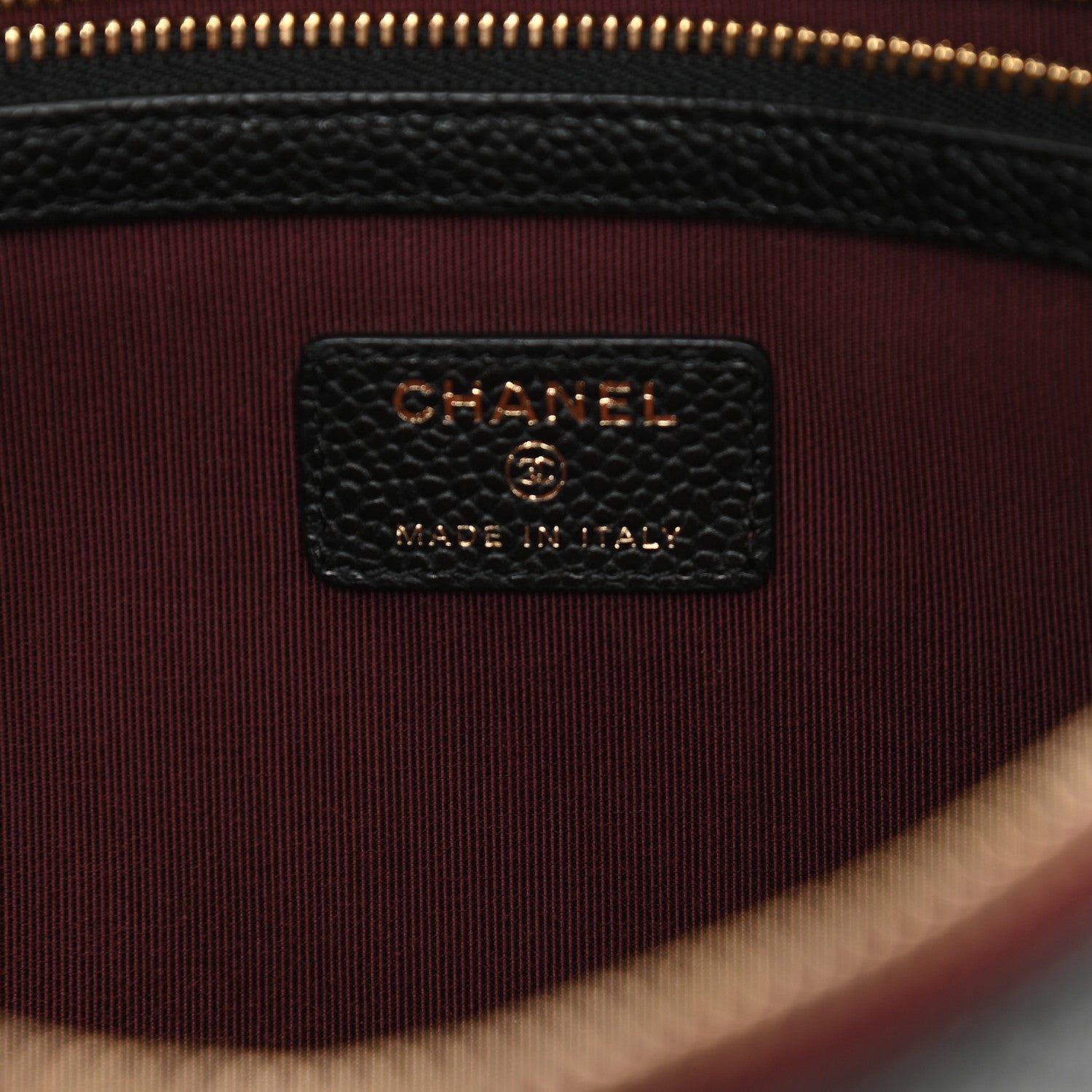 Chanel Caviar Quilted Large Cosmetic Case Black 6 of 7