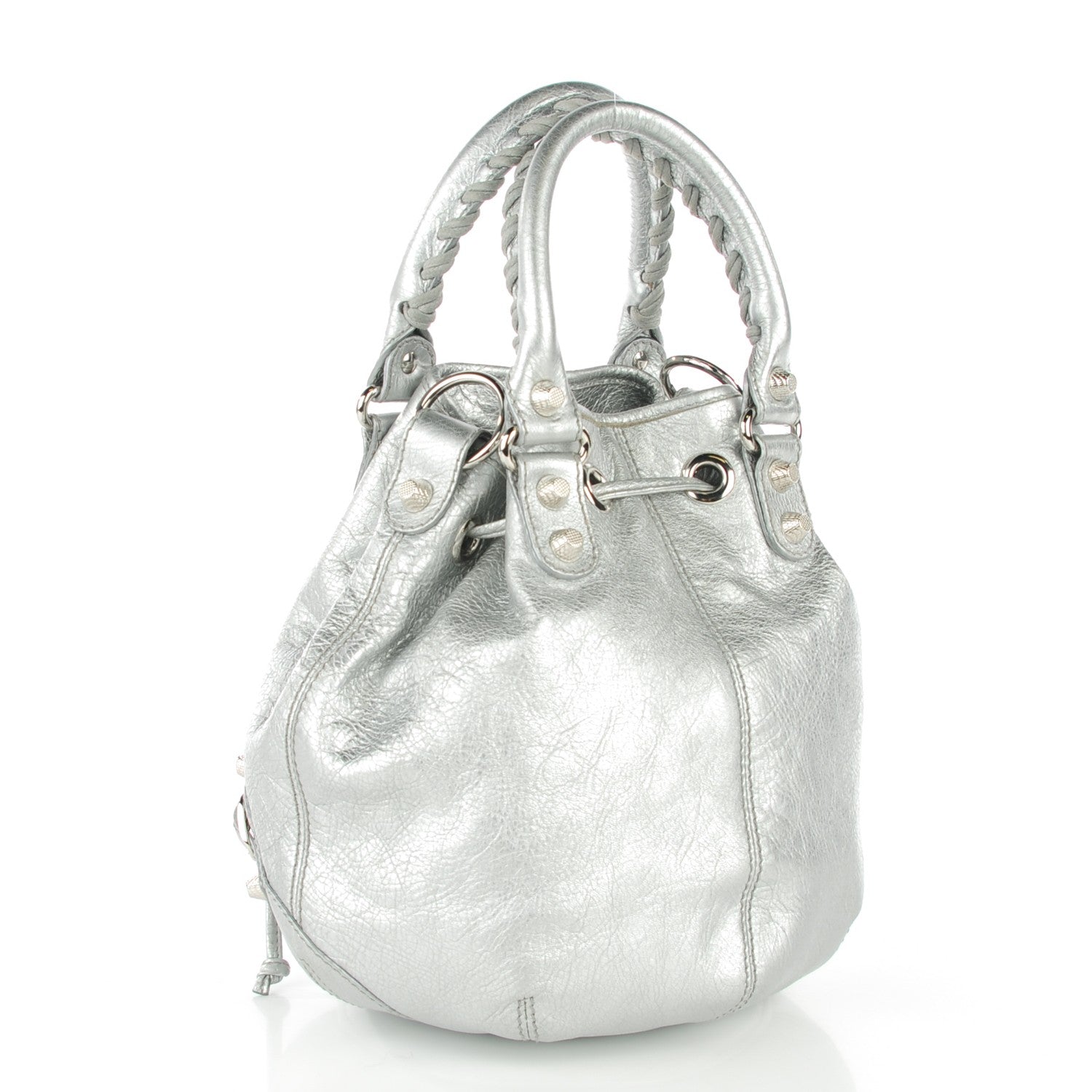 Balenciaga Agneau Giant 12 Silver Hardware Mini Pompon Gris Aluminum 3 of 7