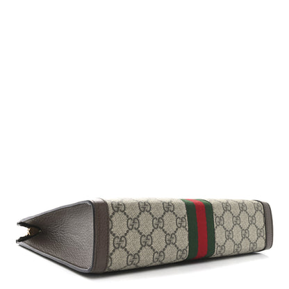 Gucci GG Supreme Monogram Web Ophidia Pouch Brown 4 of 10